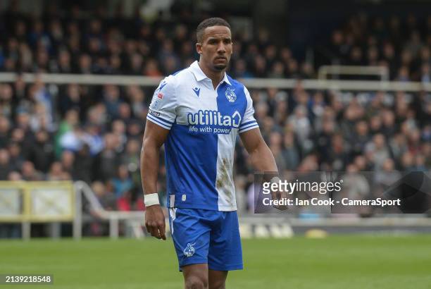 Bristol Rovers' Scott Sinclair during the Sky Bet League One match between Bristol Rovers and Bolton Wanderers at Memorial Stadium on April 6, 2024...