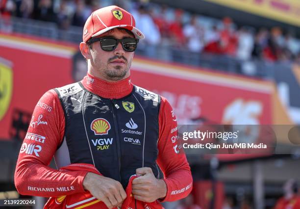 Charles Leclerc of Monaco and Scuderia Ferrari during the F1 Grand Prix of Japan at Suzuka International Racing Course on April 7, 2024 in Suzuka,...