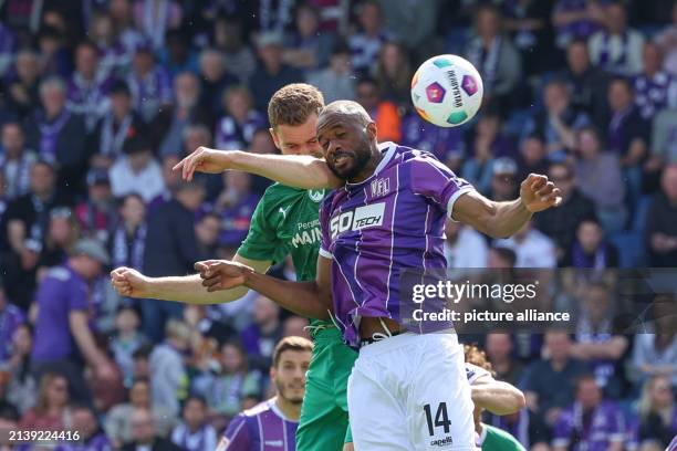 April 2024, Lower Saxony, Osnabrück: Soccer: Bundesliga 2, VfL Osnabrück - SpVgg Greuther Fürth, matchday 28 at the Stadion an der Bremer Brücke....