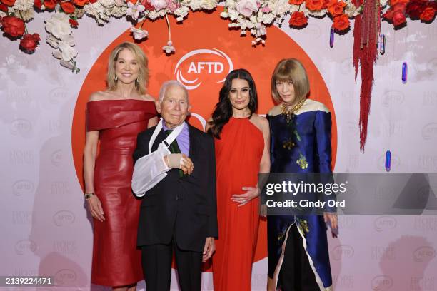 Paula Zahn, Donald Newhouse, Lea Michele and Anna Wintour attend the 2024 Hope Rising Benefit at The Ziegfeld Ballroom on April 04, 2024 in New York...
