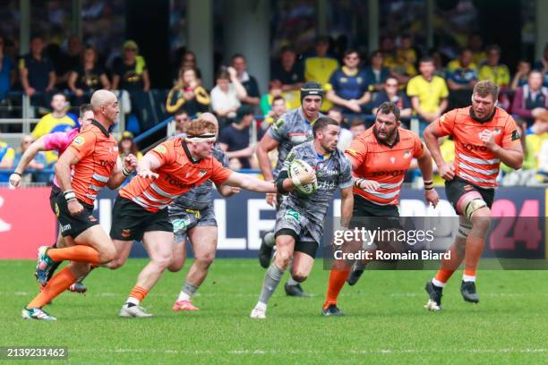 Sebastien BEZY of Clermont during the EPCR Challenge Cup match between Clermont and Cheetahs at Stade Marcel Michelin on April 6, 2024 in...