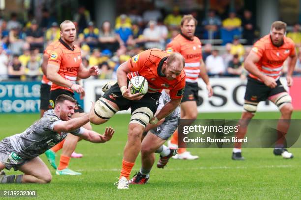 Carl WEGNER of Cheetahs during the EPCR Challenge Cup match between Clermont and Cheetahs at Stade Marcel Michelin on April 6, 2024 in...