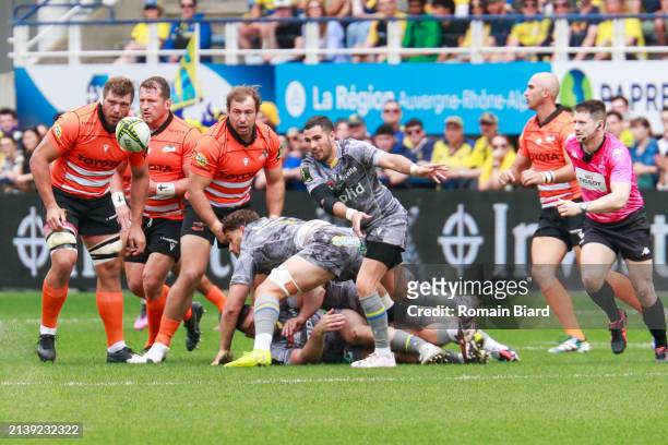 Sebastien BEZY of Clermont during the EPCR Challenge Cup match between Clermont and Cheetahs at Stade Marcel Michelin on April 6, 2024 in...