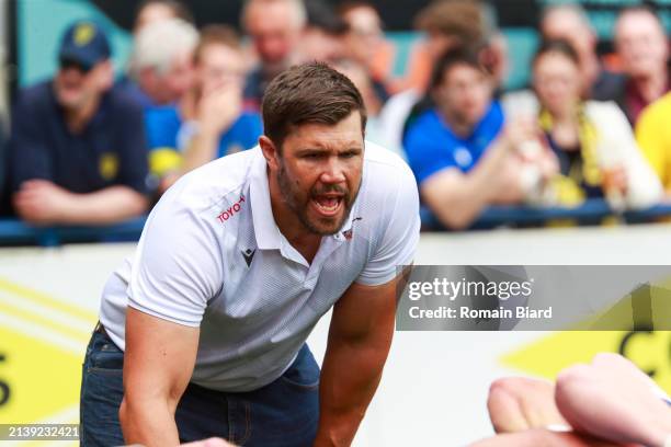 Izak VAN DER WESTHUIZEN Head coach of Cheetahs during the EPCR Challenge Cup match between Clermont and Cheetahs at Stade Marcel Michelin on April 6,...