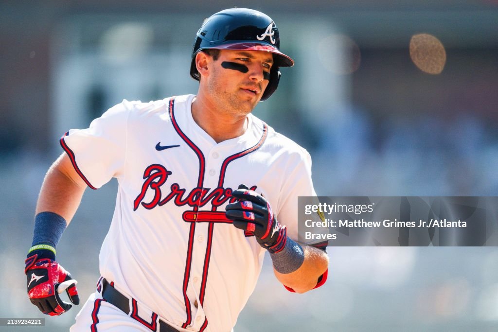Roger Riley Arizona Diamondbacks Austin Riley of the Atlanta Braves rounds the bases after hitting a ...