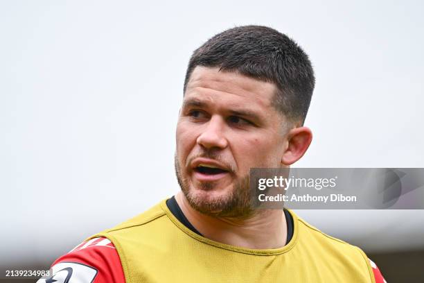 Julien MARCHAND of Stade Toulousain during the Investec Champions Cup match between Toulouse and Racing 92 at Stade Ernest-Wallon on April 7, 2024 in...