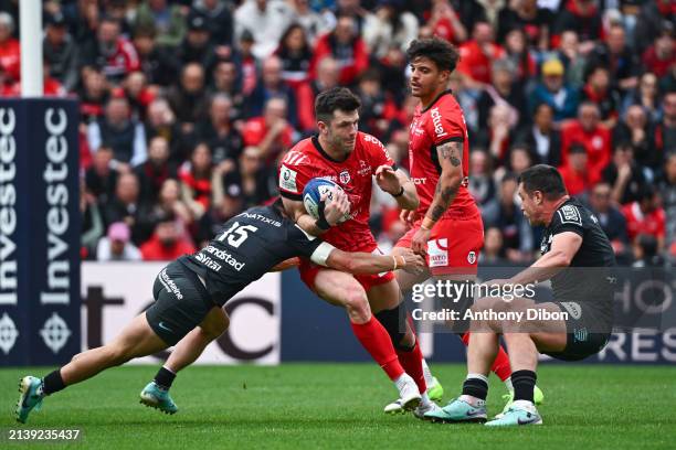 Blair KINGHORN of Stade Toulousain during the Investec Champions Cup match between Toulouse and Racing 92 at Stade Ernest-Wallon on April 7, 2024 in...