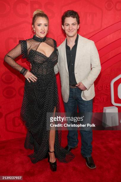 Emily Osment and Montana Jordan at the 2024 CMT Music Awards held at the Moody Center on April 7, 2024 in Austin, Texas.