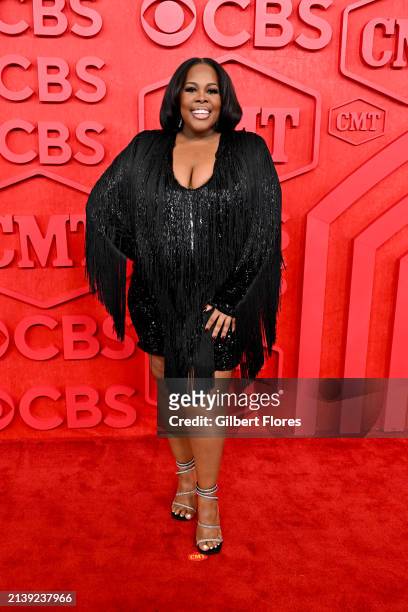 Amber Riley at the 2024 CMT Music Awards held at the Moody Center on April 7, 2024 in Austin, Texas.