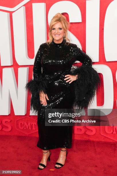 Trisha Yearwood arrives at the 2024 CMT Music Awards in Austin, Texas on Sunday, April 7, 2024.