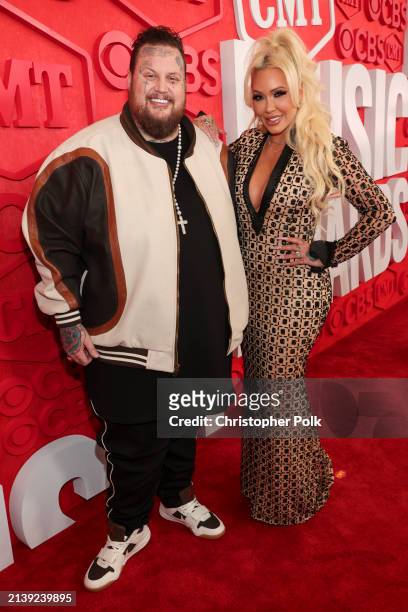 Jelly Roll and Bunnie XO at the 2024 CMT Music Awards held at the Moody Center on April 7, 2024 in Austin, Texas.