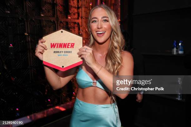 Ashley Cooke with the Breakthrough Female Video Of The Year Award for "Your Place" at the 2024 CMT Music Awards held at the Moody Center on April 7,...