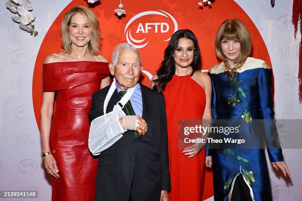 Paula Zahn, Donald Newhouse, Lea Michelle, and Anna Wintour attend the AFTD 2024 Hope Rising Benefit on April 04, 2024 in New York City.