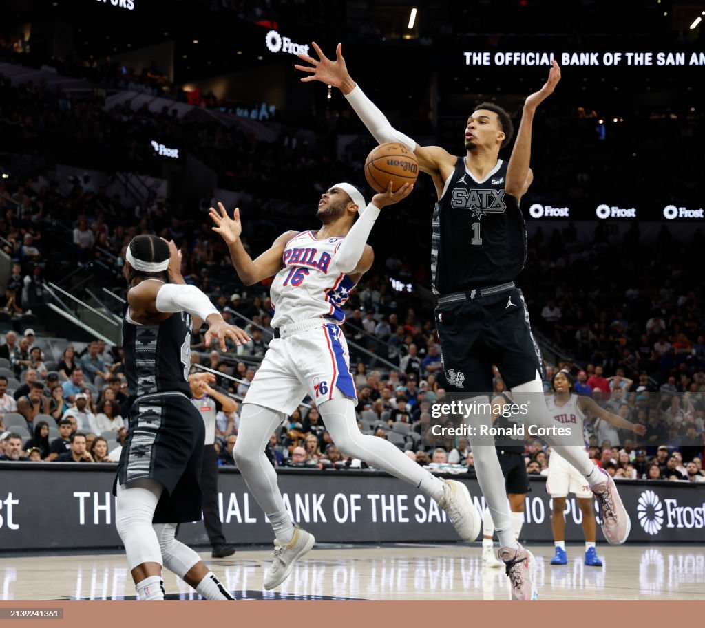 Philadelphia 76ers v San Antonio Spurs