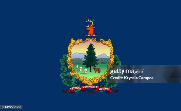 vermont state flag - vermont stock-fotos und bilder
