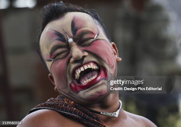 Midget In A Barong Dance Performance In Batubulan, Bali, Indonesia.