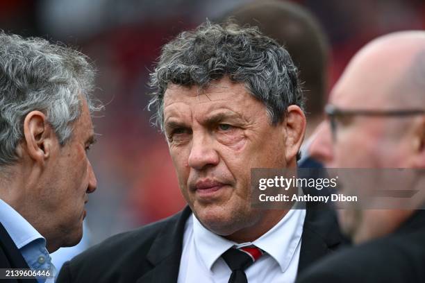 Didier LACROIX president of Stade Toulousain during the Investec Champions Cup match between Toulouse and Racing 92 at Stade Ernest-Wallon on April...