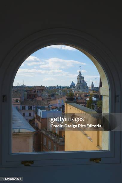 View From Window Rome View of Rome Through A Window In St. Peter's Basilica. Rome, Lazio ...
