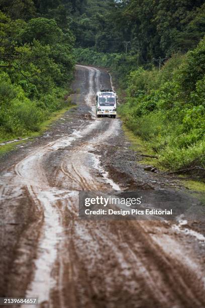 Rough Dirt Road In The Highlands of Western Ethiopia. Ethiopia.