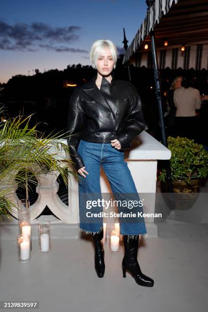 Delilah Belle attends the FRAME & Amelia Gray dinner at the Chateau Marmont at Chateau Marmont on April 04, 2024 in Los Angeles, California.