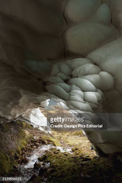 Ice Cave, Gleann Einich Near Aviemore, Highlands, Scotland, Uk.