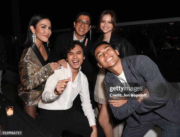 Aulia Sarah, Jourdy Pranata, M. Maliki Stamboel, Maudy Effrosina and Ardit Erwandha attend "Badarawuhi di Desa Penari" Los Angeles Premiere at AMC...