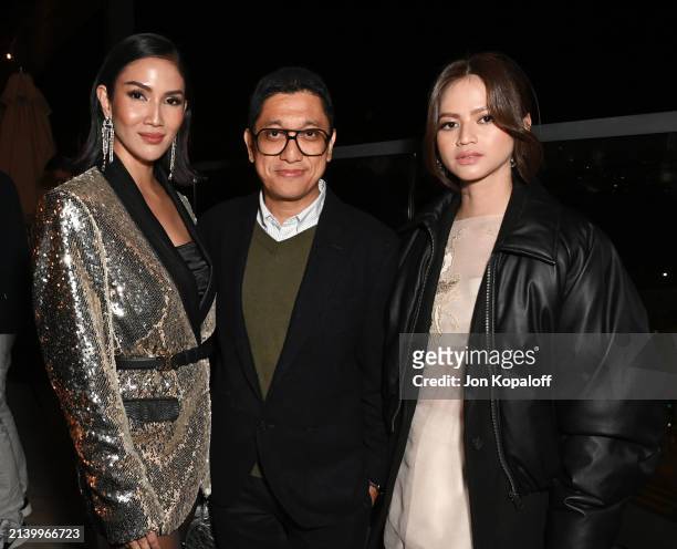 Aulia Sarah, M. Maliki Stamboel and Maudy Effrosina attend "Badarawuhi di Desa Penari" Los Angeles Premiere at AMC Century City 15 on April 04, 2024...