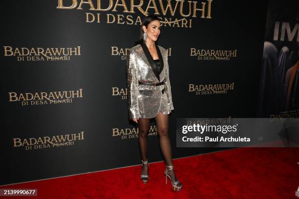 Aulia Sarah attends the Los Angeles special screening of "Badarawuhi di Desa Penari" at AMC Century City 15 on April 04, 2024 in Century City,...
