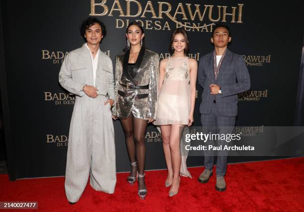 Jourdy Pranata, Aulia Sarah, Maudy Effrosina and Ardit Erwandha attend the Los Angeles special screening of "Badarawuhi di Desa Penari" at AMC...