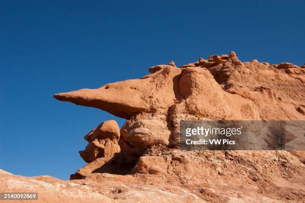 Entrada sandstone hoodoos or rock formations in Gobllin Valley State Park near Hanksville, Utah.