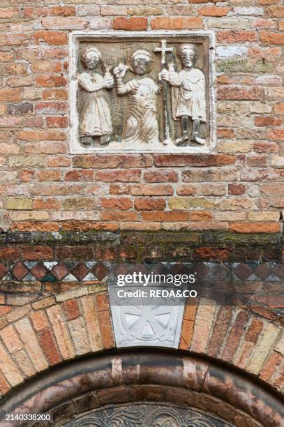 Exterior of the basilica of the protomartyrs san vitale and sant'agricola, bologna, Italy.