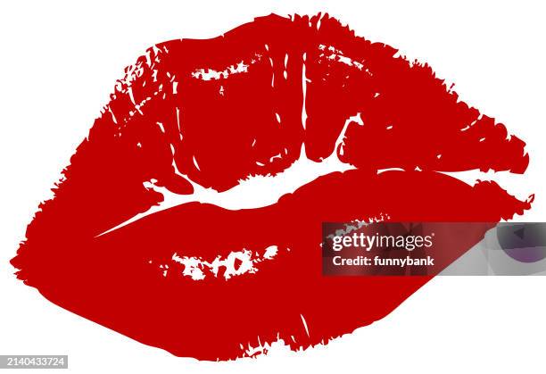 make-up material - red lips vector stock illustrations