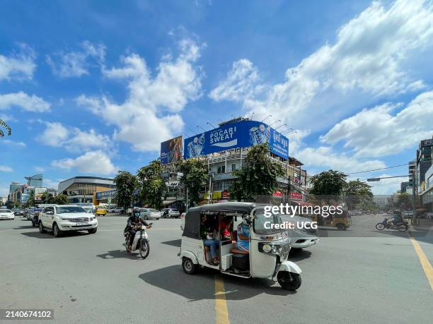Cambodia, Phnom Penh, view.
