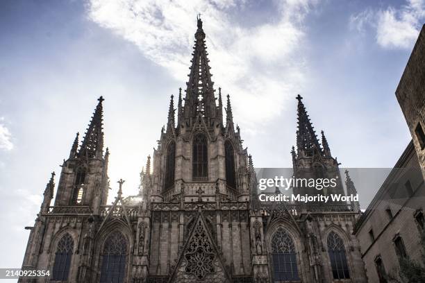 The Cathedral of the Holy Cross and Saint Eulalia, also known as Barcelona Cathedral. Spain.