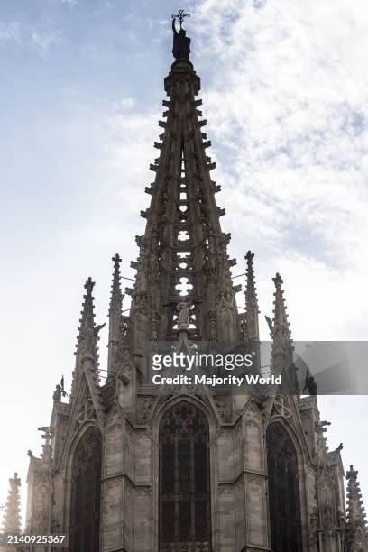 The Cathedral of the Holy Cross and Saint Eulalia, also known as Barcelona Cathedral. Spain.