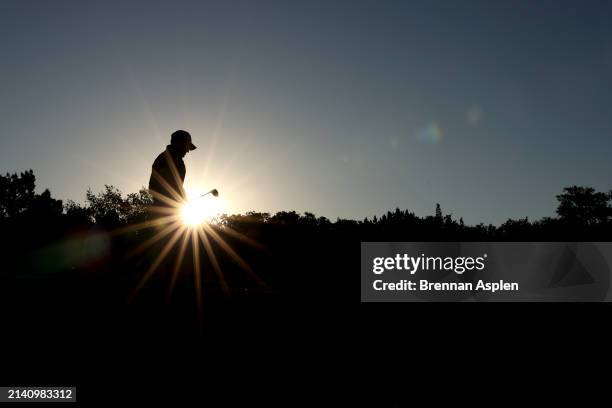 Bud Cauley of the United States walks down the fairway on the 11th hole during the second round of the Valero Texas Open at TPC San Antonio on April...