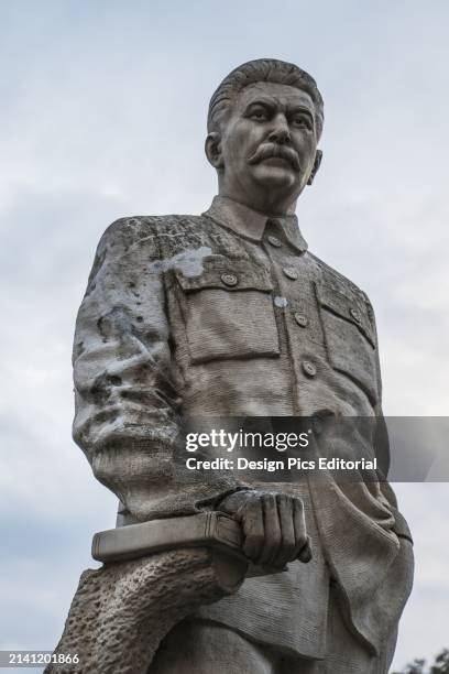 Statue Of Stalin In Front Of The Joseph Stalin Museum; Gori, Shida Kartli, Georgia.