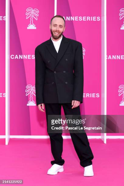 Tristan Lopin attends the Opening Ceremony "Pink Carpet" at the 7th Canneseries International Festival on April 05, 2024 in Cannes, France.
