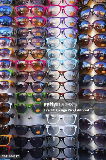 Sunglasses and Eyeglasses on Display For Sale. London, England.