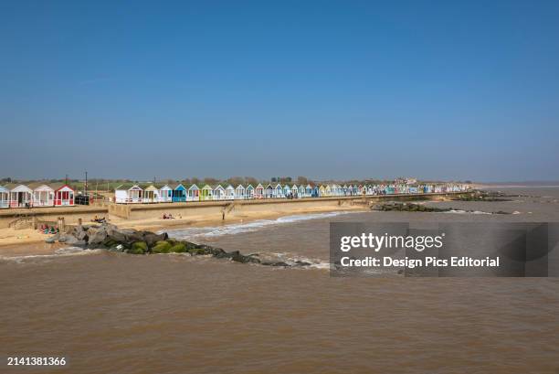 Southwold beach huts, Suffolk, UK. Southwold, Suffolk, England.