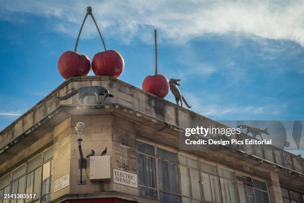 Lucy Casson's sculpture, Electric Avenue, Brixton, London, UK. London, England.