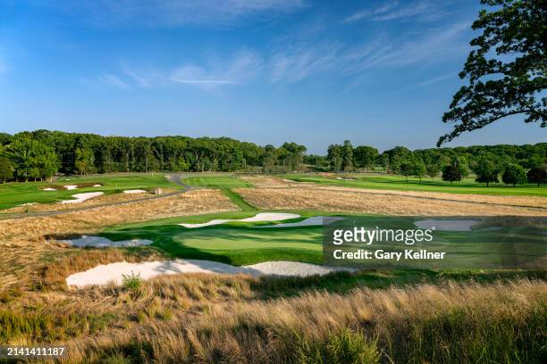 General view of the 17th hole at Bethpage Black Course, host of the 2025 Ryder Cup, on September 19, 2022 in Farmingdale, New York.