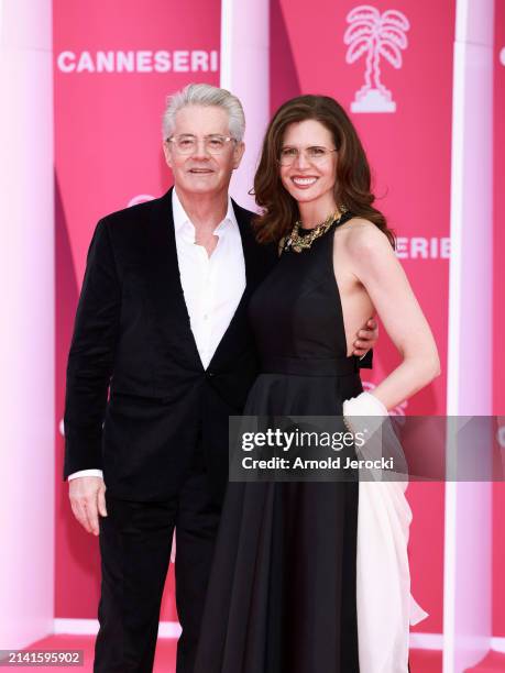 Kyle MacLachlan and Desiree Gruber attends the Opening Ceremony during the 7th Canneseries International Festival on April 05, 2024 in Cannes, France.