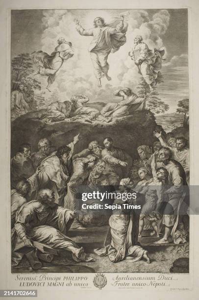 The Transfiguration, Nicolaus Dorigny Graphic Art, Copper Engraving, Paper, Color, Printer's ink, Copper engraving, Printet, Height 785 mm, Height...