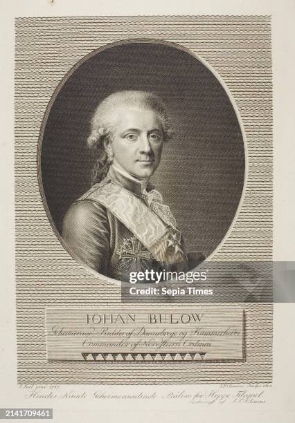 Johan Bülow, J.F. Clemens, 1748-1831 Graphic Art, Copper Engraving, Paper, Color, Printer's ink, Copper engraving, Printet, Height 385 mm, Height 320...