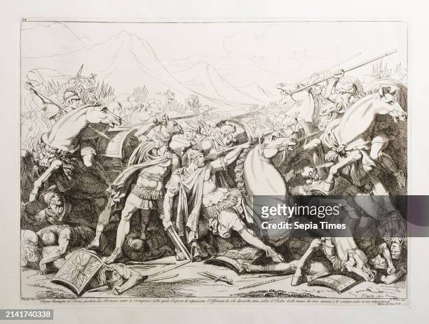First Battle at the Ticino, lost by the Romans against the Carthaginians, in which Scipio surnamed the Affrican of only ten-seven years rescues...