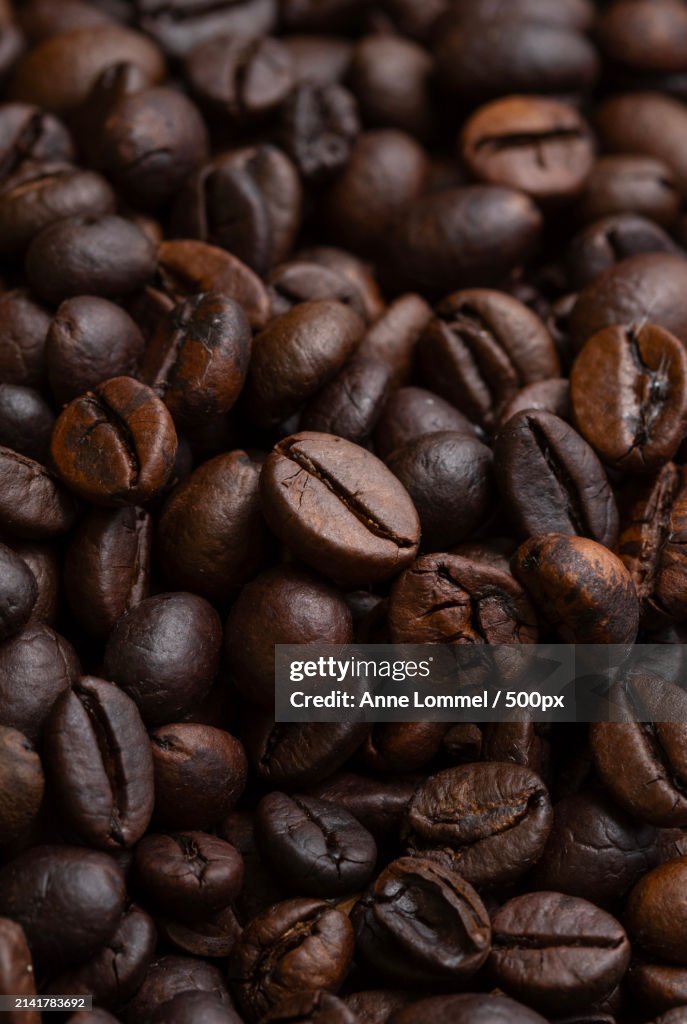 Full frame shot of roasted coffee beans,Nommern,Luxembourg