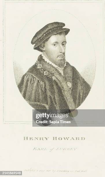 Henry Howard, Earl Of Surrey. Published 2 May 1801 By By S.harding 127 Pall Mall.