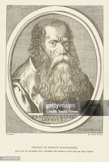 Franciscvs Raphe-, Lengivs. De L'Armessin, Sculp. Phototype. Joe. Maes, Antwerp. Portrait Of Francois Raphelengien, Engraved By De Larmessin For The...