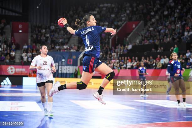 Pauline COATANEA of France during the Womens EHF EURO 2024 Qualifiers Phase match between France and Latvia at on April 7, 2024 in Saint-Etienne,...